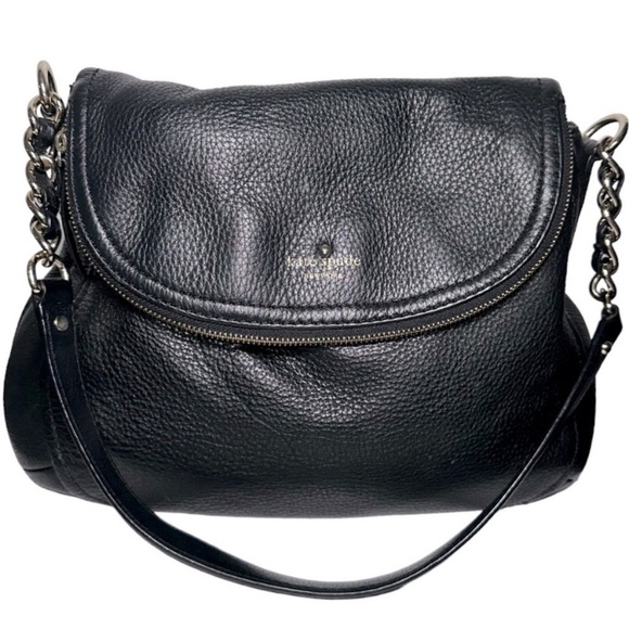 Kate Spade Cobble Hill Penny Women's Handbag Black Pebbled Leather Shoulder Bag - Picture 1 of 7
